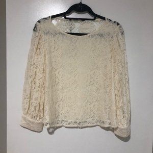 Zara Lace Top - Size Medium - NWT
